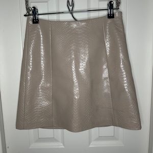 Babaton Vegan Leather Mini Skirt